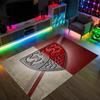 VfB Stuttgart Design Kristall Samt Teppich Gemütlich Nicht?Rutschfester Teppich mit Aufdruck für Schlafzimmer Wohnzimmer Eingang