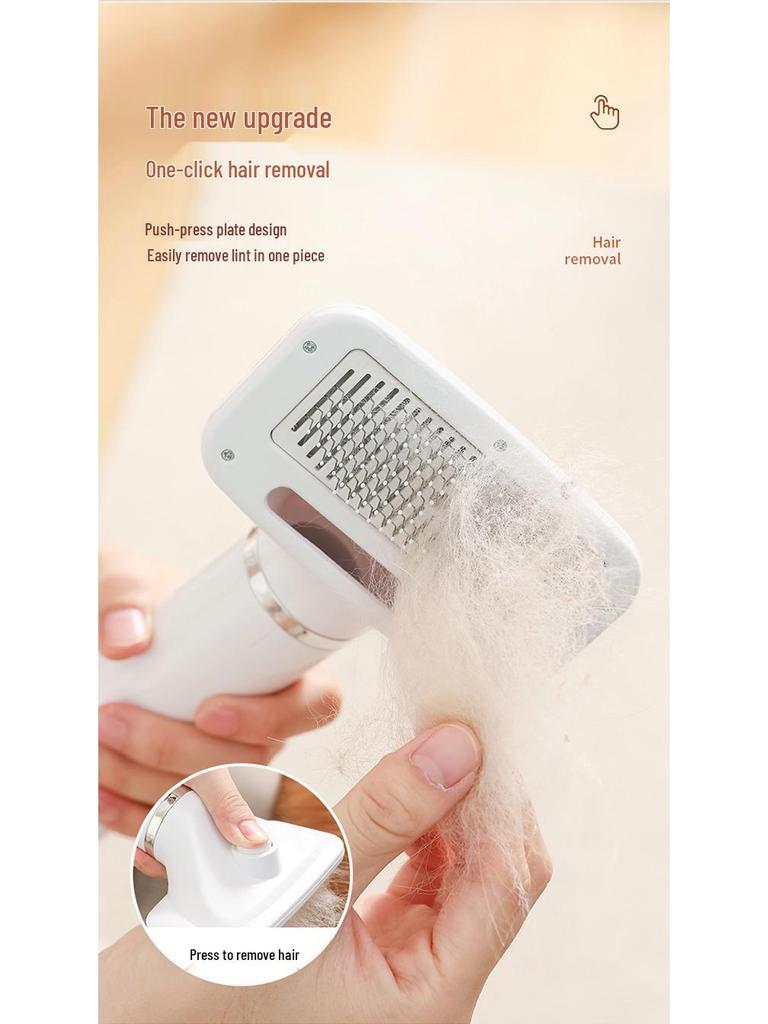 2-in-1 Pet Hair Dryer & De-shedding Comb for Cats & Dogs - Quick Drying Hot Air Brush