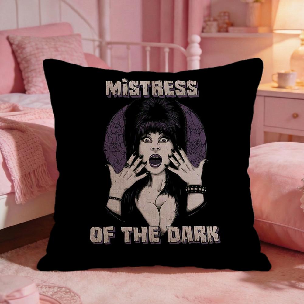 EElviraS Mistress Dark Cushion Cover Premium Comfort Reversible Pillow Cove Two In One Design For Any Room  Car Interior
