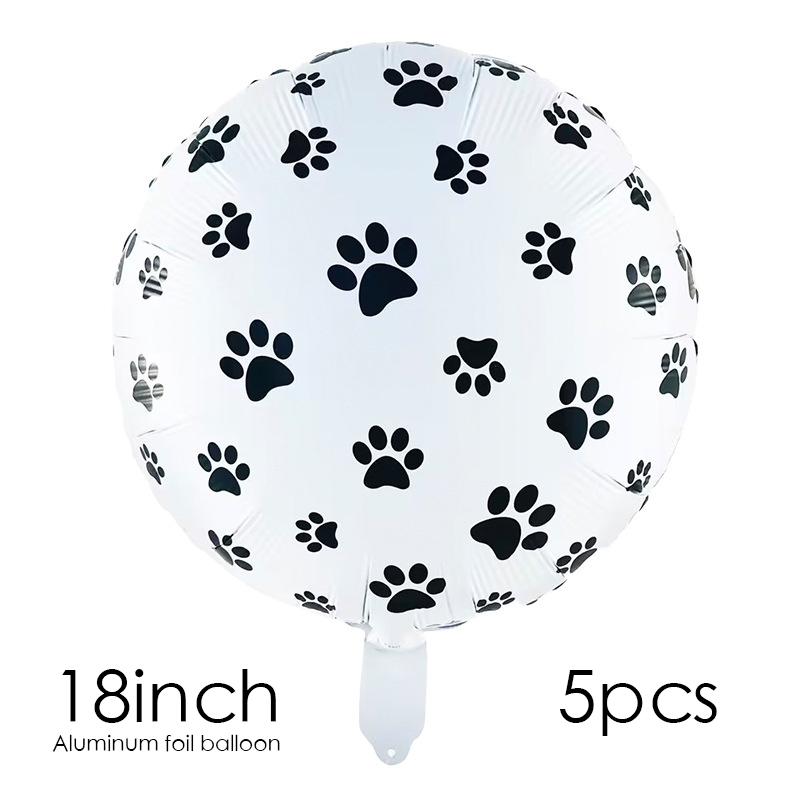 

12inch Latex Cartoon Animal Footprint Balloons 18inch Aluminum Foil Balloon Jungle Party Decoration Cow Dog Paw Animal Balloon 1set