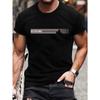 Men's Summer 100 Cotton Fashionable Casual Loose Plus Size Future Pattern Printed Sports Round Neck Short Sleeve T-shirt Top
