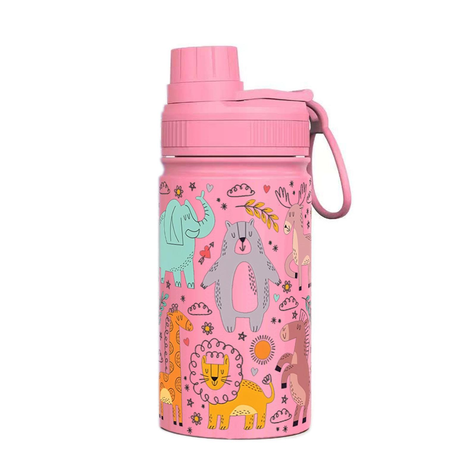 12oz Stainless Steel Insulated Cup Space Cup Children s Animal Space Printing Comes With 360ml Water Cup One Size