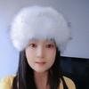 New Big Head Circumference Hat High Imitation Fox Hair Empty Top Hat Warm In Autumn and Winter Furry Hat Ring No Top Trendy Girl