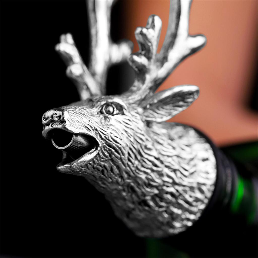 Stag Head Wine Pourer, Zinc Alloy Deer Head Liquor Bottle Pour Spout, Decorative Wine Bottle Stopper Pourer for Red Wine Whiskey Brandy Bar Home Party