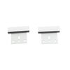 2pcs Home Security Door Reinforcement Lock Anti Theft Aluminum Inside Door Safety Lock for Home Hotel White