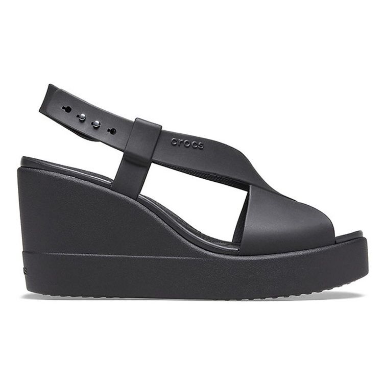 Crocs Brooklyn Comfortable Non-Slip Wedge Sport Sandals Women sandals Black 206222-060