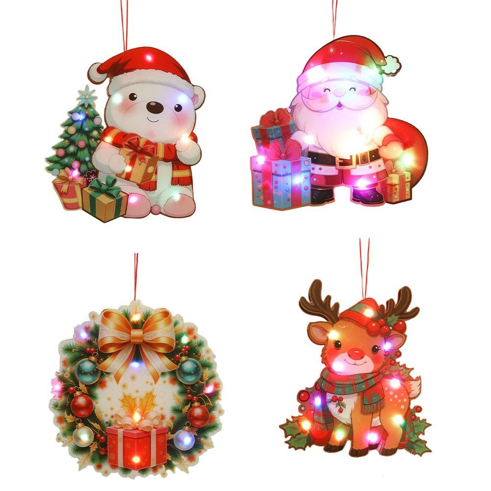 

Colorful Prints Christmas Lights Holiday Decor Window Decorations