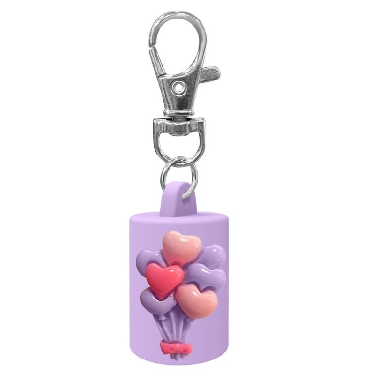 

Convenient Clip On Lip Balm Keychain Holder Prevents Loss Compact Design For Students Professionals фіолетовий