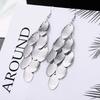 European and American Earrings, Fashionable Styles, Fashionable Metallic Exaggerated Tassels, Elegant Long Trendy Element Earrings and Pendants