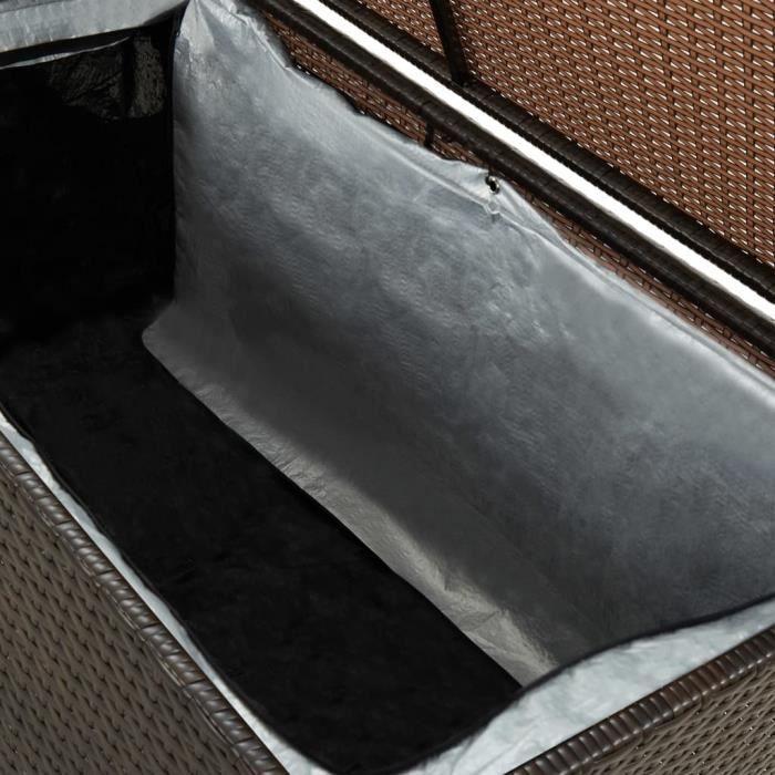 Boîte de rangement - VIDAXL - 100x50x50 cm - Résine tressée - Marron - Étanche