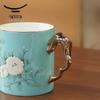 Yongfengyuan Madam Porcelain Hand-Painted Blue Renxin Mug