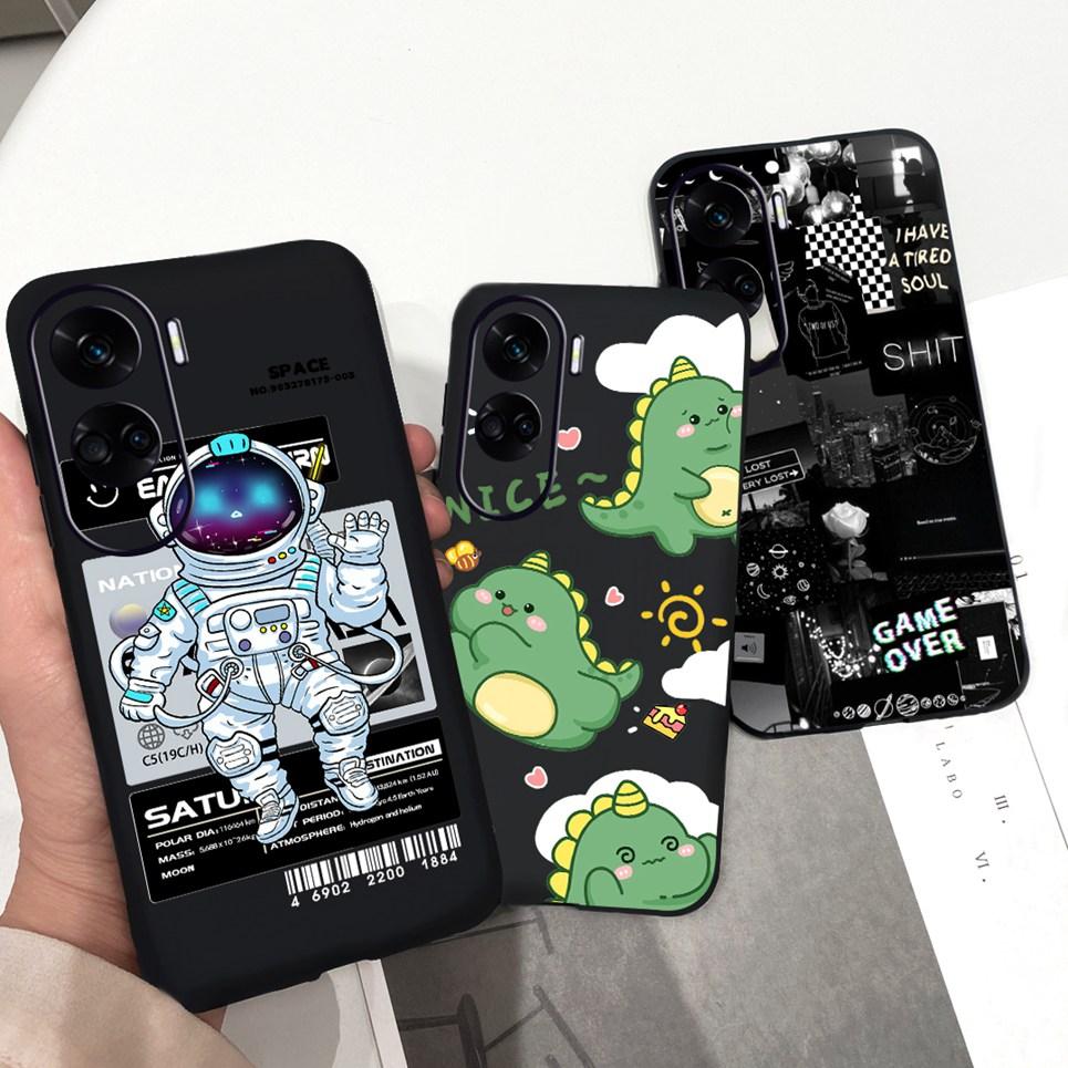For Funda Honor 90 Lite Case Honor 100 Pro Honor100 5G Back Cover Astronaue Cow Pattern Etui Soft Silicone Huawei Honor90 Lite