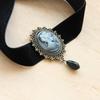 Gothic Velvet Choker Necklace - Retro Punk Clavicle Chain for Women