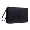 Bally Logo Zip Closure Leather Clutch Men Clutch Dark-Blue 6310280