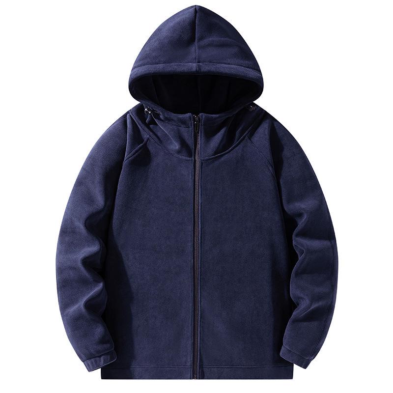 Men s New Arrival Korean Style Hoodie Cardigan: Solid Color, Spring/Autumn, Loose, Comfortable, Casual Wear-Resistant Jacket XL