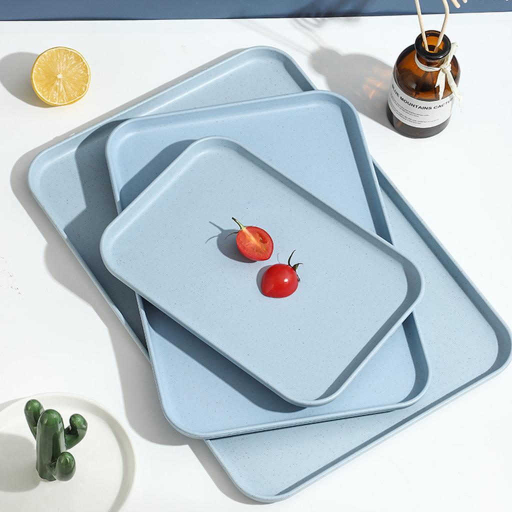 Rectangular Tray Plastic Restaurant Household Cup Tea Tray Catering Fast Food Barbecue Tray Kitchen Supplies