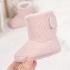 Cross-Border Winter Baby Velcro Cotton Warm Shoes with Plus Velvet Soft Sole.
