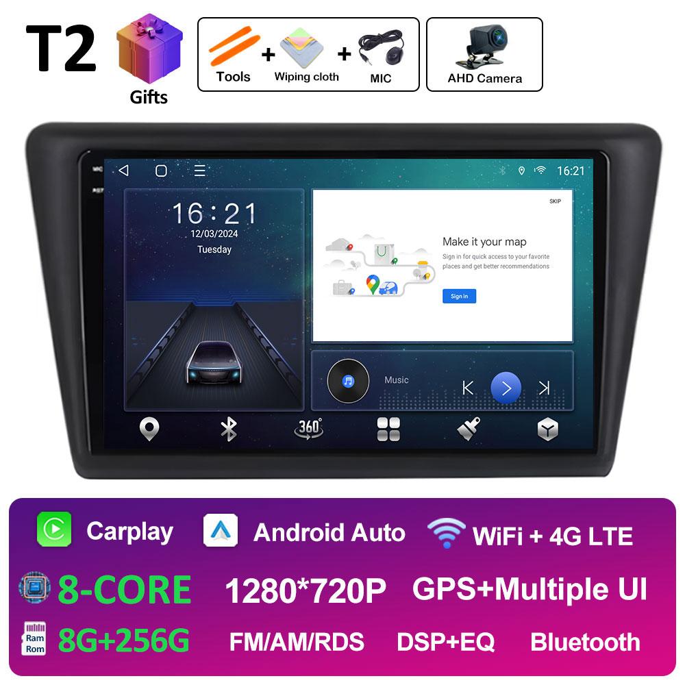 Android Auto pentru VW Skoda Rapid 2013 2014 2015 2016 2017 2018 2019 Seat Toledo 2015 - 2018 Wireless Carplay QLED Ecran IPS WIFI