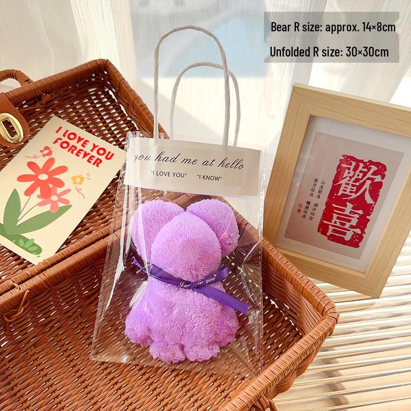 Bear-Shaped Coral Fleece Towel - Ideal Party or Event Gift