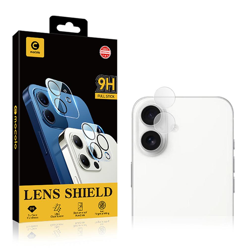 MOCOLO For iPhone 16 Camera Lens Film Tempered Glass Precision Cutouts Clear Lens Protector