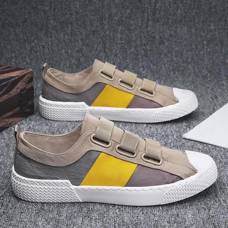 Men's Vulcanized Shoes New In Designer Sneakers Breathable Men Loafers Canvas Mocassins Soft Sole Comfortable Casual Shoes Flats