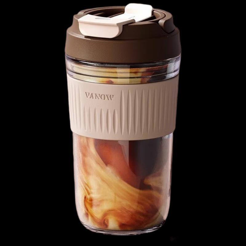 Vanow Kids Dual-Drink Glass Water Bottle with Straw