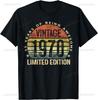 55 Years Old Gifts Vintage 1970 Music Cassette 55th Birthday T-Shirt Unisex Summer Streetwear Tops Casual Camiseta Hombre