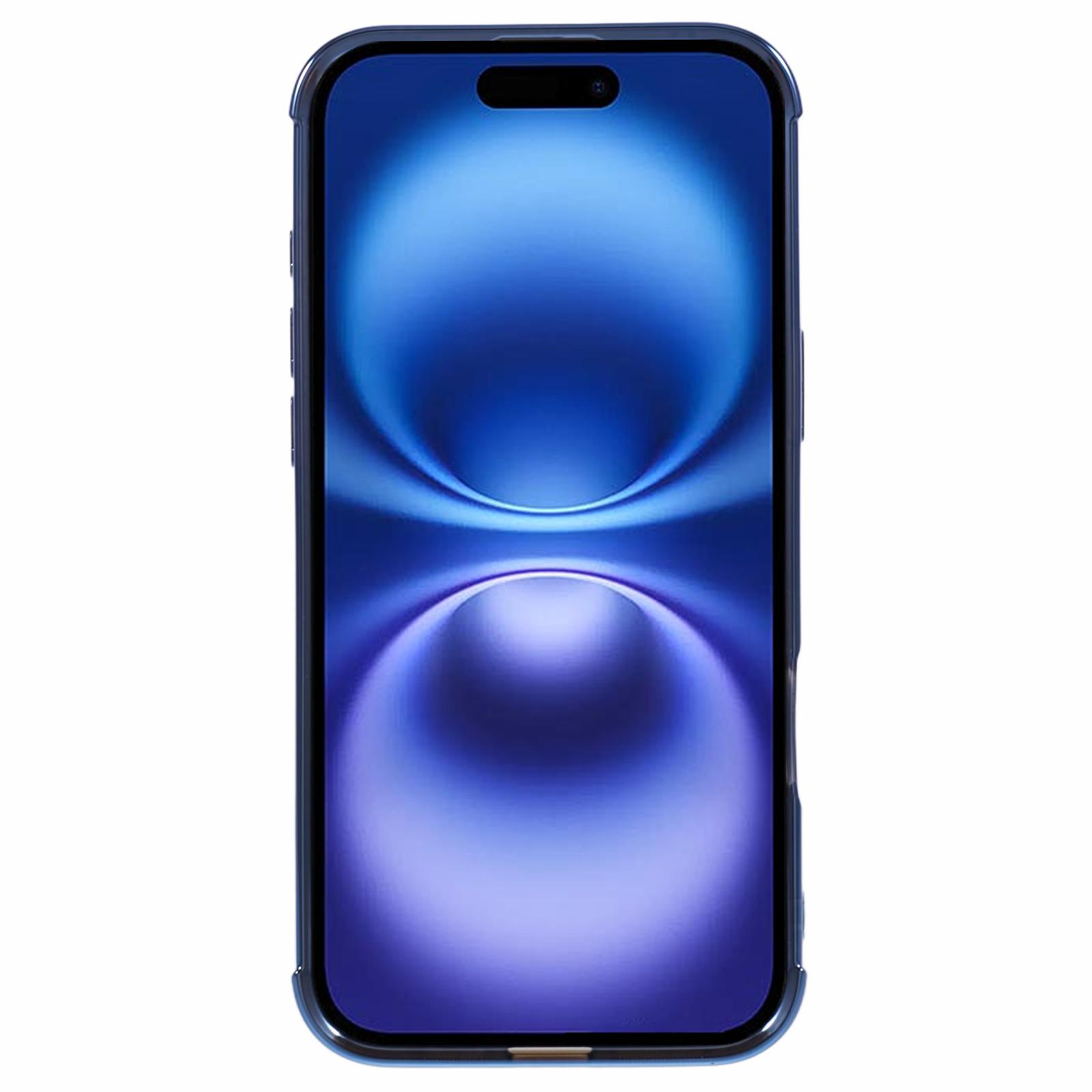 

For iPhone 16 Plus Case Compatible with MagSafe Sparkly Leopard Print Clear TPU Phone Cover Blue