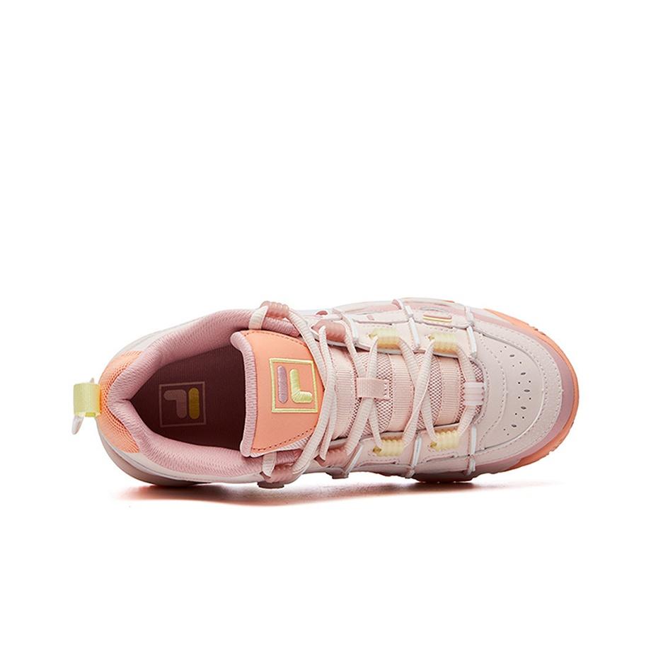 Fila Panini Personalidade Fashion Versátil Tênis de Basquete Retrô de Cano Baixo Mulher tênis Rosa-Fumê F12W111208FMA
