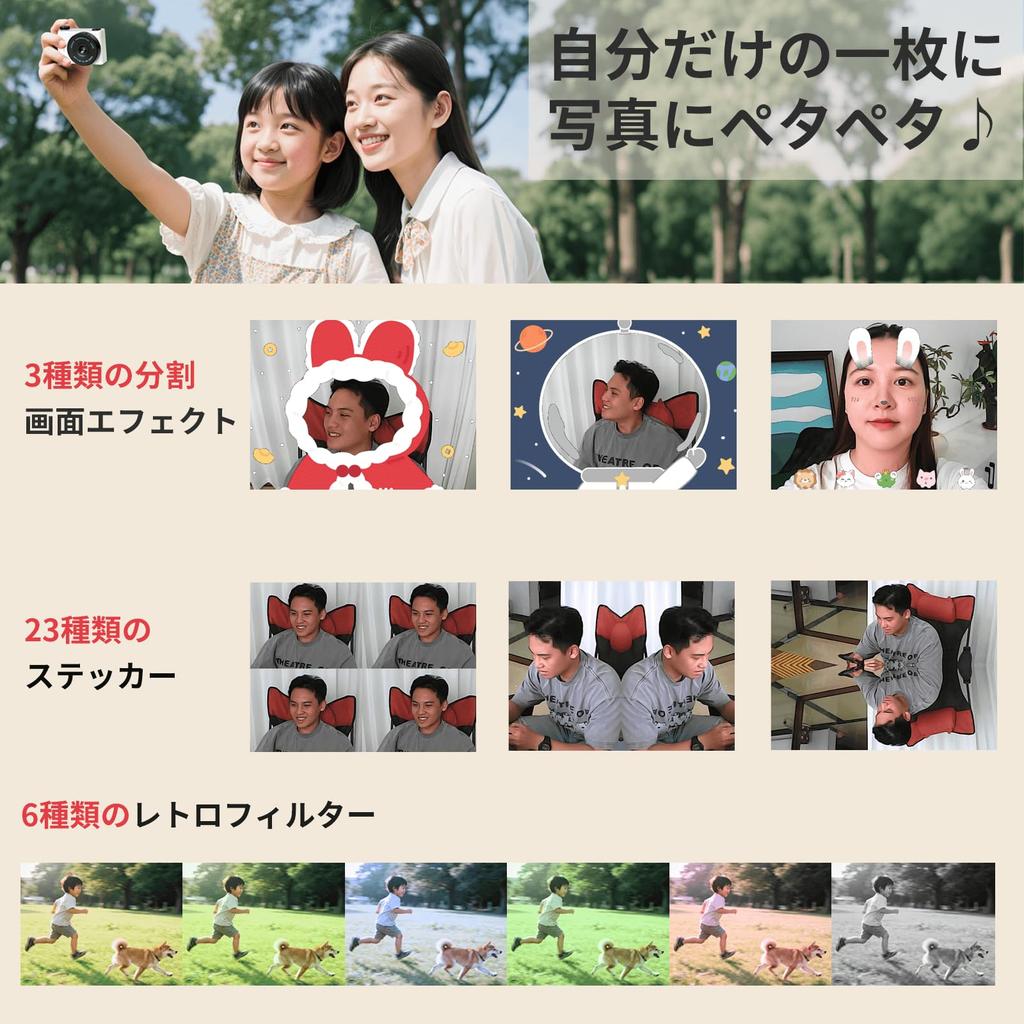 Mini Camera with Front and Rear Selfie Capability, Includes 32GB Card, Low-Fi Quality Video Recording, Toy Camera for Adults and Kids, Smartphone Tran