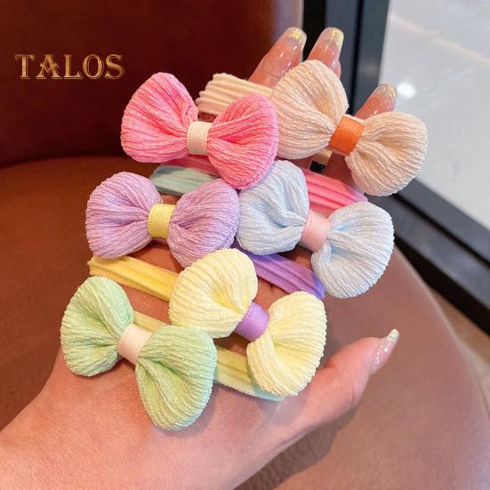 6/12Pcs Hair Rope High Elasticity Fabric Hair Rings Flower Bowknot Decor Versatile Hair Tie Hair Accessory