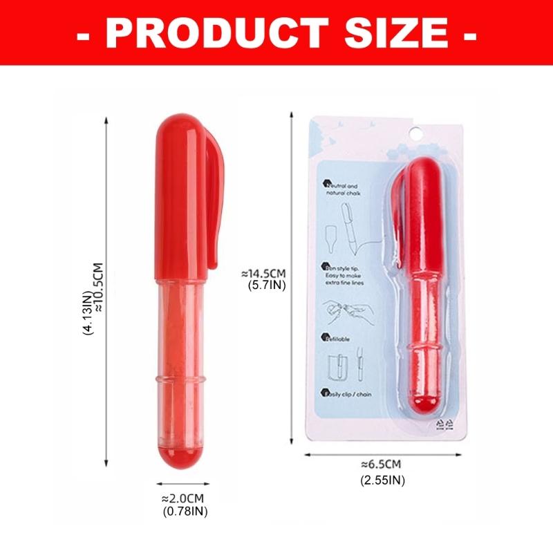 Pack Of 4 Fabric Marking Chalk Pen For Sewing And Tailoring With Ergonomic Grip And Easy Removal
