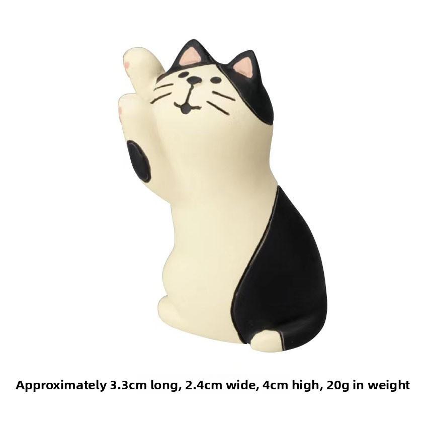 Cat Resin Figurine With Autumn Themed Decor For Home Or Office Display