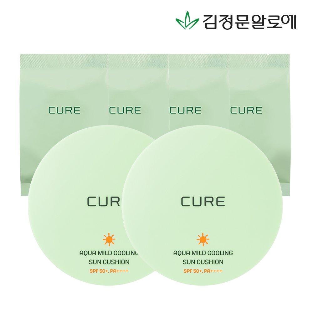 

[Kim Jeong-moon Aloe] Cure Aqua Mild Sun Cushion 2 units + 4 refills