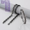 Retro Black Cuban Chain Bracelet Necklace with Multiple Chains Options