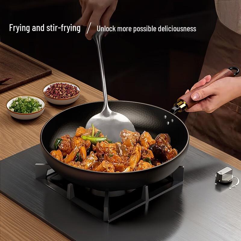 Yingtang 28cm Hammered Wrought Iron Frying Pan