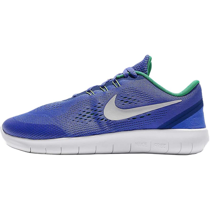 Nike Free RN Fabric Comfortable Stylish Non-Slip Durable Low-Top Running Shoes Kids sneaker Blue White Green 833989-404