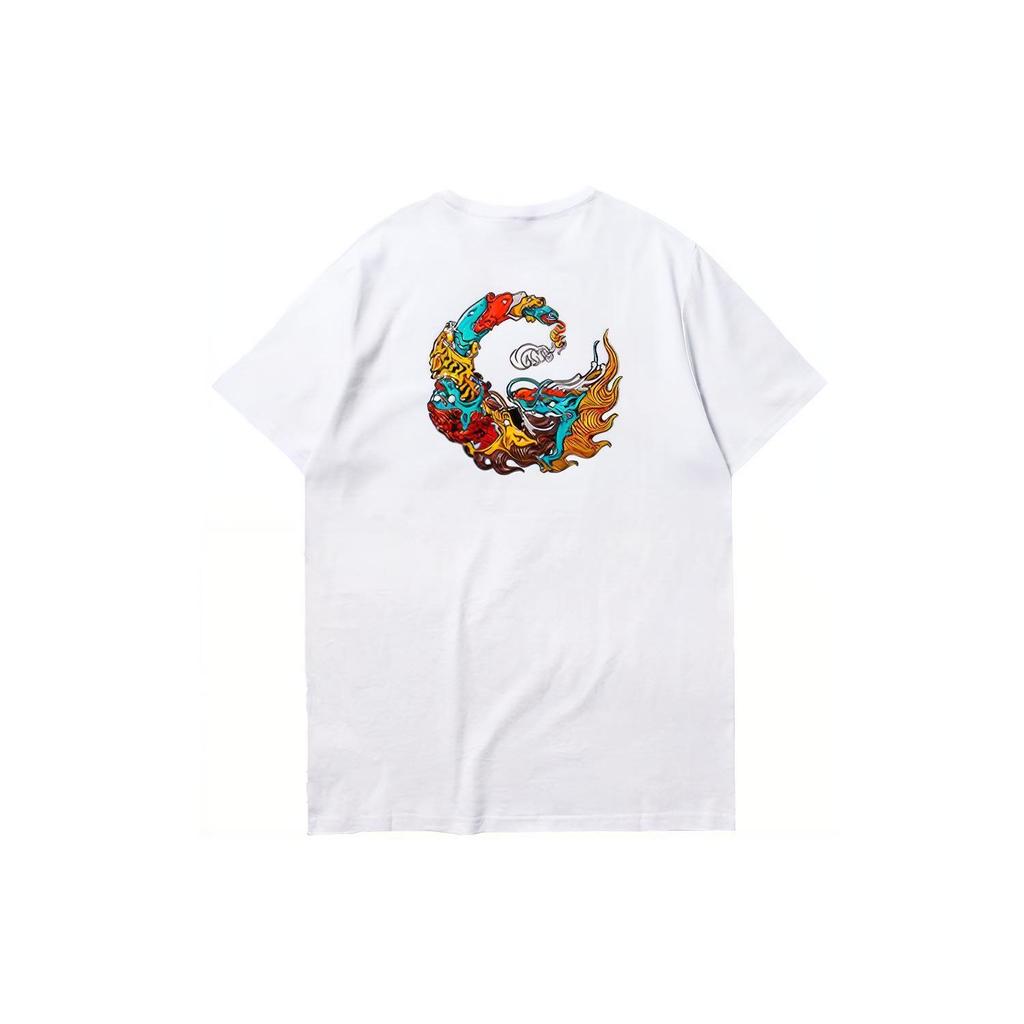 Vans Asian Artists Collab Mythical Creature Print Short Sleeve Crew Neck T-Shirt Men Tops White VN0A4P5LWHT
