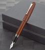 Gullor Natural Wood Fountain Medium Ink Screw Silver Clip Pen, Nib, Converter, Cap,