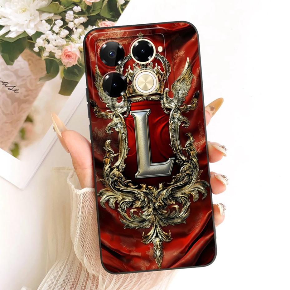 Fashion Crown Letter Couple Phone Case For Infinix Note 40 Pro Plus 5G 4G Note40 40Pro 40Pro+ Soft Silicone Cases Covers Bumpers