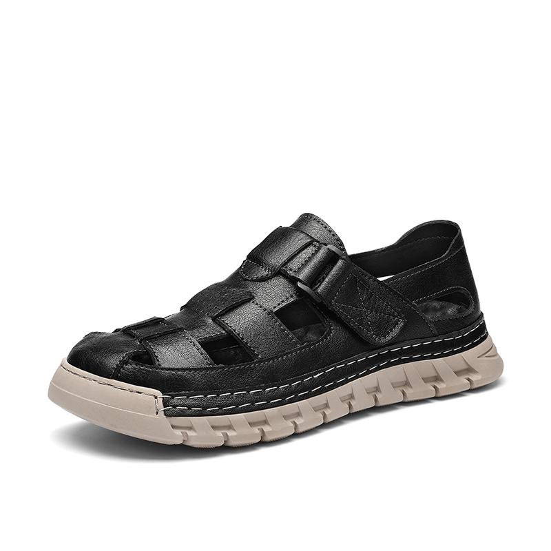 Flat Mens Beach Sandal Handmade Casual Sandals Hot Summer Leather Sandals for Men Outdoor Comfortable Man Roman Shoes Classical