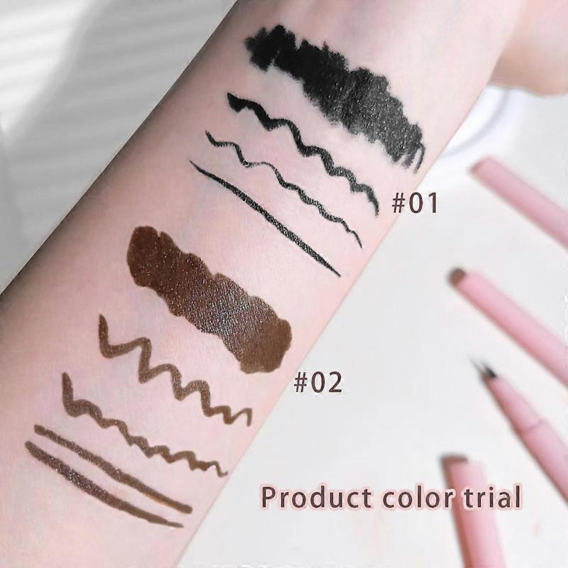 Ultra-fine Liquid Eyeliner Pen, Long-lasting Easy To Color Not Easy To Smudge, Beginner Makeup Eyeliner Pen Two Colors Optional