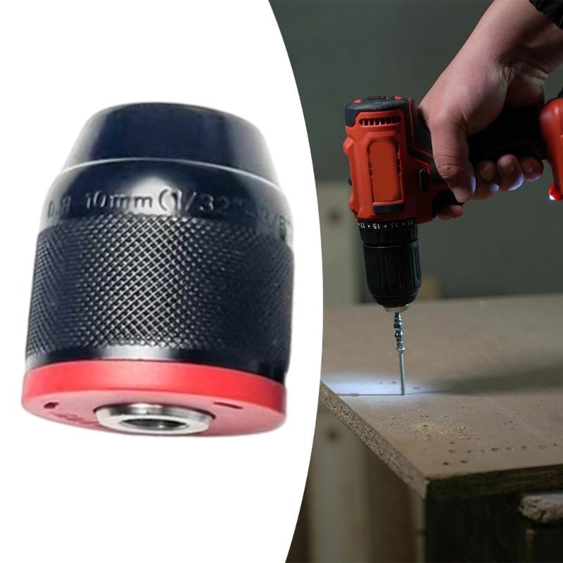 Threaded Metal Drill Chuck Square Quick Grip Adapter Chuck for Drill Bit Screwdriver Tap Socket Drill Accessories