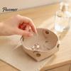 Dresser Top Organizer PU Leather Folding Storage Tray, Waterproof Portable Jewelry Dish, Luxury Nightstand Accessory Retro Rivet Desktop Tray