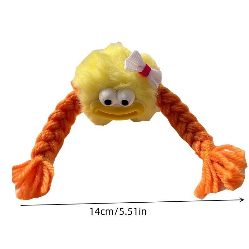 Plüsch Hässliche Puppe Lange Zopf Haarspange für Frauen Niedlich Cartoon Farbige Haarige Kugel Seitenclip Haarnadel Mädchen Haarschmuck