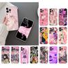 Pink Japan Aesthetic Anime Transparent Case For iPhone 17 16 15 Promax Phone Case iPhone 14 13 Pro Plus Air Silicone