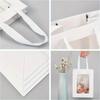 8pcs Gift Bags with Transparent Window Handles White/ Pink Gift Wrap Tote Bags for Birthday Party Favor Bags Weddings Present Festivals Party