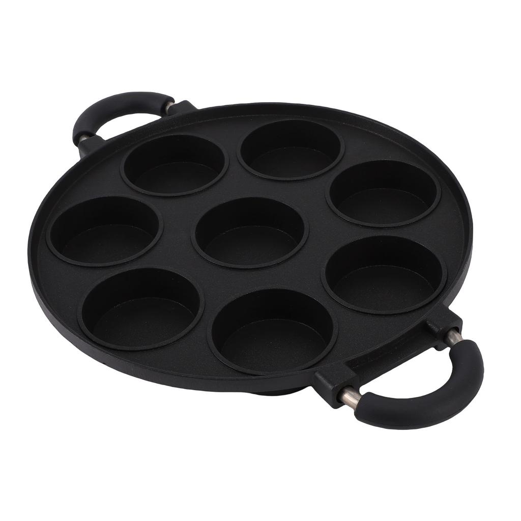 Egg Frying Pan 8 Hole Design Multifunctional Non Stick Egg Pancake Steak Pan for Travel Camping