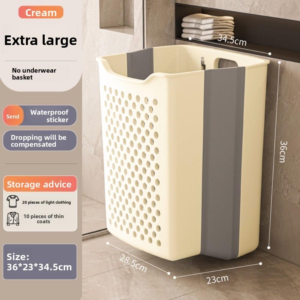 Wall Mounted Laundry Basket Foldable Storage Bag New Storage Basket