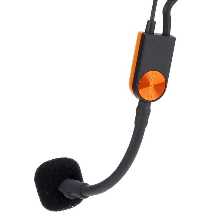 SHURE Fitness Headset Condenser Microphone SM31FH-TQG (Black & Orange) For XLR connection, purchase preamp RK100PK.